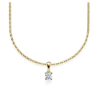 Collier Gelbgold 585/- zus. 0,100 ct, tw, si - RU-1578-2