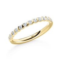 Memoire/Vorsteckring Gelbgold 375/- zus. 0,260 ct, tw, si - RU-1566-14 Memoire/Vorsteckring Gelbgold 375/- zus. 0,260 ct, tw, si - RU-1566-14