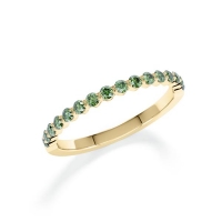 Memoire/Vorsteckring Gelbgold 585/- zus. 0,300 ct, Apple Green - RU-1798-26