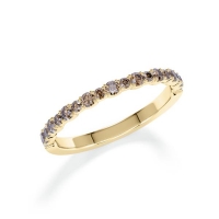 Memoire/Vorsteckring Gelbgold 585/- zus. 0,330 ct, Cognac - RU-1803-44