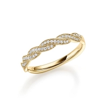 Memoire/Vorsteckring Gelbgold 750/- zus. 0,110 ct, tw, vs - RU-1306-2 Memoire/Vorsteckring Gelbgold 750/- zus. 0,110 ct, tw, vs - RU-1306-2