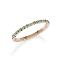 Memoire/Vorsteckring Peach-Gold 585/- zus. 0,235 ct, Apple Green - RU-1805-30 Memoire/Vorsteckring Peach-Gold 585/- zus. 0,235 ct, Apple Green - RU-1805-30