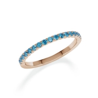 Memoire/Vorsteckring Peach-Gold 585/- zus. 0,340 ct, Skyblue - RU-1802-48 Memoire/Vorsteckring Peach-Gold 585/- zus. 0,340 ct, Skyblue - RU-1802-48