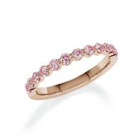 Memoire/Vorsteckring Peach-Gold 585/- zus. 0,480 ct, Pink - RU-1798-42 Memoire/Vorsteckring Peach-Gold 585/- zus. 0,480 ct, Pink - RU-1798-42