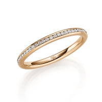 Memoire/Vorsteckring Roségold 375/- zus. 0,140 ct, tw, si - RU-1742-1