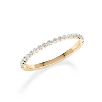 Memoire/Vorsteckring Roségold 375/- zus. 0,150 ct, tw, si - RU-1800-3