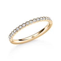 Memoire/Vorsteckring Roségold 375/- zus. 0,180 ct, tw, si - RU-1565-28