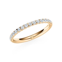 Memoire/Vorsteckring Roségold 375/- zus. 0,320 ct, tw, si - RU-1060-29