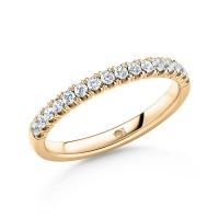 Memoire/Vorsteckring Roségold 375/- zus. 0,320 ct, tw, si - RU-1567-16