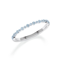 Memoire/Vorsteckring Weißgold 585/- zus. 0,169 ct, Iceblue - RU-1801-25