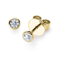 Ohrstecker Gelbgold 585/- zus. 0,200 ct, tw, si - RU-1575-15