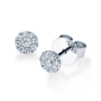 Ohrstecker Weißgold 750/- zus. 0,200 ct, tw, vs - RU-1618-1