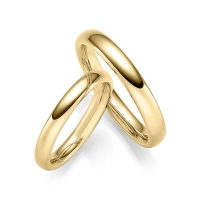 Paar Trauringe / Eheringe Gelbgold 585/- - RU-1750-2