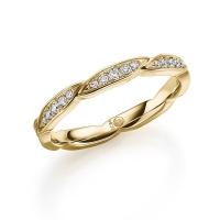 Paar Trauringe / Eheringe Gelbgold 585/- zus. 0,180 ct, tw, si - RU-1747-2 Paar Trauringe / Eheringe Gelbgold 585/- zus. 0,180 ct, tw, si - RU-1747-2