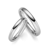 Paar Trauringe / Eheringe Palladium 585/- - RU-1750-6