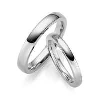 Paar Trauringe / Eheringe Palladium 585/- - RU-1751-6