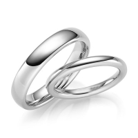 Paar Trauringe / Eheringe Palladium 950/- - RU-1752-1
