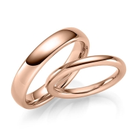 Paar Trauringe / Eheringe Rotgold 750/- - RU-1752-3 Paar Trauringe / Eheringe Rotgold 750/- - RU-1752-3