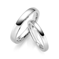 Paar Trauringe / Eheringe Weißgold 375/- - RU-1751-1 Paar Trauringe / Eheringe Weißgold 375/- - RU-1751-1