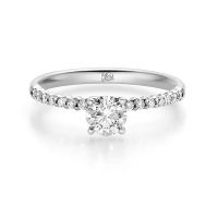 Paar Trauringe / Eheringe Weißgold 585/- zus. 0,640 ct, tw, si - RU-1724-2