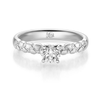 Paar Trauringe / Eheringe Weißgold 585/- zus. 0,740 ct, tw, si - RU-1723-1