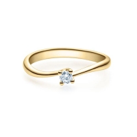 Verlobungsring Gelbgold 585/- zus. 0,080 ct, tw, si - RU-1500-9 Verlobungsring Gelbgold 585/- zus. 0,080 ct, tw, si - RU-1500-9