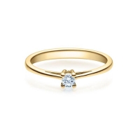 Verlobungsring Gelbgold 585/- zus. 0,080 ct, tw, si - RU-1501-9 Verlobungsring Gelbgold 585/- zus. 0,080 ct, tw, si - RU-1501-9