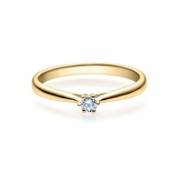 Verlobungsring Gelbgold 585/- zus. 0,080 ct, w, si - RU-1504-9 Verlobungsring Gelbgold 585/- zus. 0,080 ct, w, si - RU-1504-9