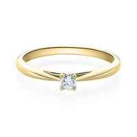 Verlobungsring Gelbgold 585/- zus. 0,100 ct, tw, si - RU-1570-13