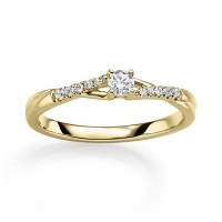 Verlobungsring Gelbgold 585/- zus. 0,140 ct, tw, si - RU-1831-12 Verlobungsring Gelbgold 585/- zus. 0,140 ct, tw, si - RU-1831-12