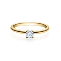 Verlobungsring Gelbgold 585/- zus. 0,200 ct, tw, si - RU-1494-35 Verlobungsring Gelbgold 585/- zus. 0,200 ct, tw, si - RU-1494-35