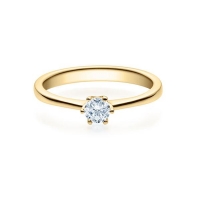 Verlobungsring Gelbgold 585/- zus. 0,200 ct, tw, si - RU-1495-5 Verlobungsring Gelbgold 585/- zus. 0,200 ct, tw, si - RU-1495-5