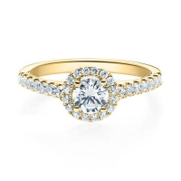 Verlobungsring Gelbgold 585/- zus. 0,776 ct, tw, si & tw, vs - RU-1588-9