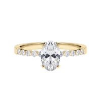 Verlobungsring Gelbgold 585/- zus. 0,900 ct, tw, vs & tw, si - RU-1792-14