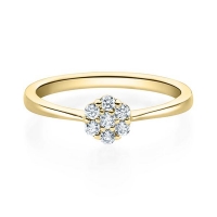 Verlobungsring Gelbgold 750/- zus. 0,147 ct, tw, vs - RU-1587-4 Verlobungsring Gelbgold 750/- zus. 0,147 ct, tw, vs - RU-1587-4