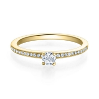 Verlobungsring Gelbgold 750/- zus. 0,199 ct, tw, si & tw, vs - RU-1596-9 Verlobungsring Gelbgold 750/- zus. 0,199 ct, tw, si & tw, vs - RU-1596-9