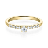 Verlobungsring Gelbgold 750/- zus. 0,280 ct, tw, si & tw, vs - RU-1594-9 Verlobungsring Gelbgold 750/- zus. 0,280 ct, tw, si & tw, vs - RU-1594-9