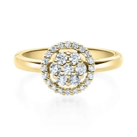 Verlobungsring Gelbgold 750/- zus. 0,410 ct, tw, vs - RU-1590-6 Verlobungsring Gelbgold 750/- zus. 0,410 ct, tw, vs - RU-1590-6