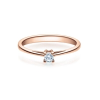 Verlobungsring Rotgold 585/- zus. 0,080 ct, w, si - RU-1501-10 Verlobungsring Rotgold 585/- zus. 0,080 ct, w, si - RU-1501-10