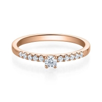 Verlobungsring Rotgold 750/- zus. 0,280 ct, tw, si & tw, vs - RU-1594-17 Verlobungsring Rotgold 750/- zus. 0,280 ct, tw, si & tw, vs - RU-1594-17