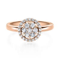 Verlobungsring Rotgold 750/- zus. 0,410 ct, tw, vs - RU-1590-9 Verlobungsring Rotgold 750/- zus. 0,410 ct, tw, vs - RU-1590-9