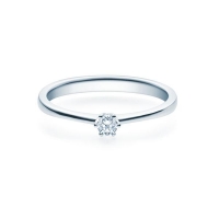 Verlobungsring Weißgold 585/- zus. 0,080 ct, tw, si - RU-1495-8 Verlobungsring Weißgold 585/- zus. 0,080 ct, tw, si - RU-1495-8