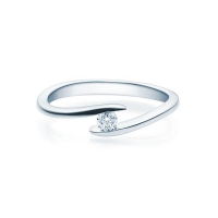Verlobungsring Weißgold 585/- zus. 0,080 ct, w, si - RU-1496-8 Verlobungsring Weißgold 585/- zus. 0,080 ct, w, si - RU-1496-8