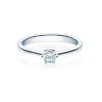 Verlobungsring Weißgold 585/- zus. 0,200 ct, tw, si - RU-1495-7 Verlobungsring Weißgold 585/- zus. 0,200 ct, tw, si - RU-1495-7