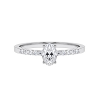 Verlobungsring Weißgold 585/- zus. 0,550 ct, tw, vs & tw, si - RU-1790-7 Verlobungsring Weißgold 585/- zus. 0,550 ct, tw, vs & tw, si - RU-1790-7