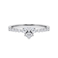 Verlobungsring Weißgold 585/- zus. 0,700 ct, tw, vs & tw, si - RU-1788-13