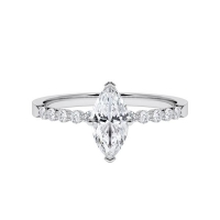 Verlobungsring Weißgold 585/- zus. 0,900 ct, tw, vs & tw, si - RU-1786-13