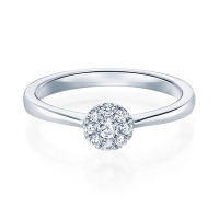 Verlobungsring Weißgold 750/- zus. 0,150 ct, tw, vs - RU-1593-1 Verlobungsring Weißgold 750/- zus. 0,150 ct, tw, vs - RU-1593-1
